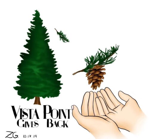 Vista Point Gives Back Logo